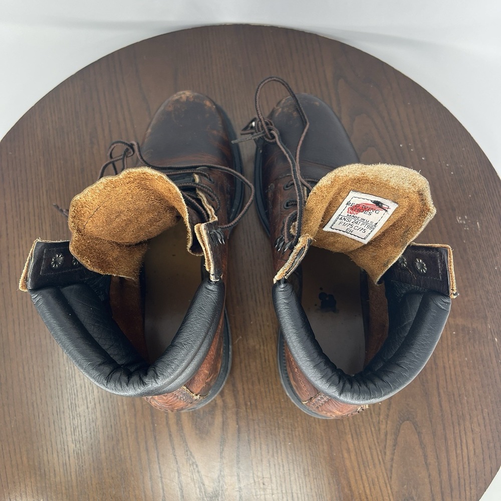 Red Wing Boots Women's 8B Brown Leather‎ Hard Toe Safety Work Utility 39506 - Picture 16 of 16